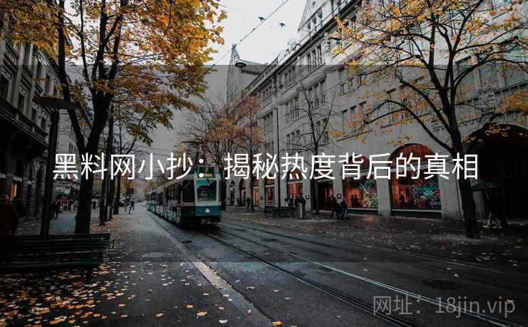 黑料网小抄：揭秘热度背后的真相