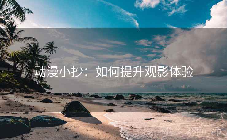 动漫小抄：如何提升观影体验